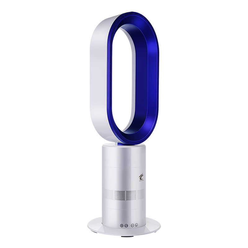 Ocean Loong AB01 Bladeless Tower Fan White and Blue Cool Fan with Remote Control 